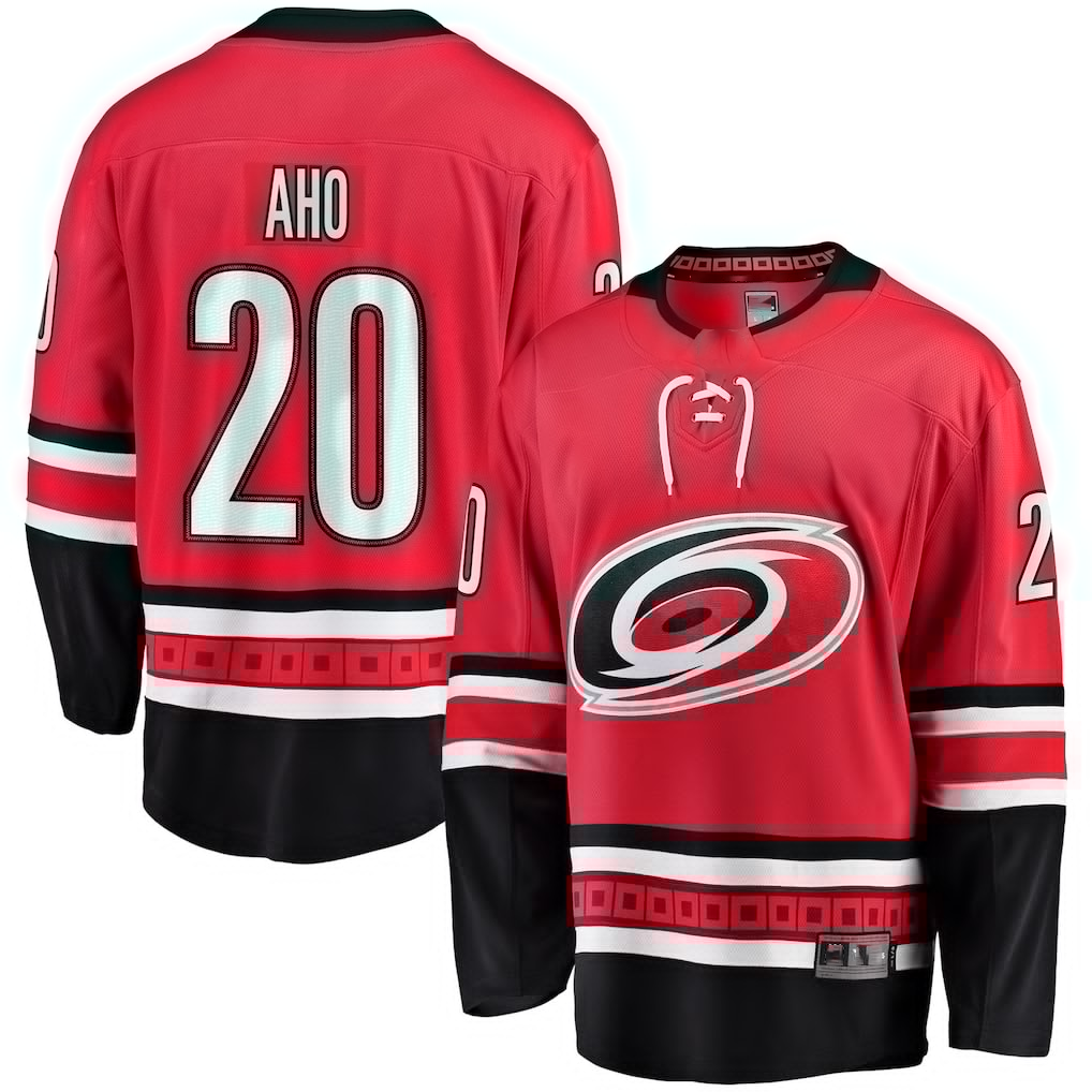 Kdoa C.Hurricanes #20 Sebastian Aho Red Alternate Breakaway Player Stitched Jerseys