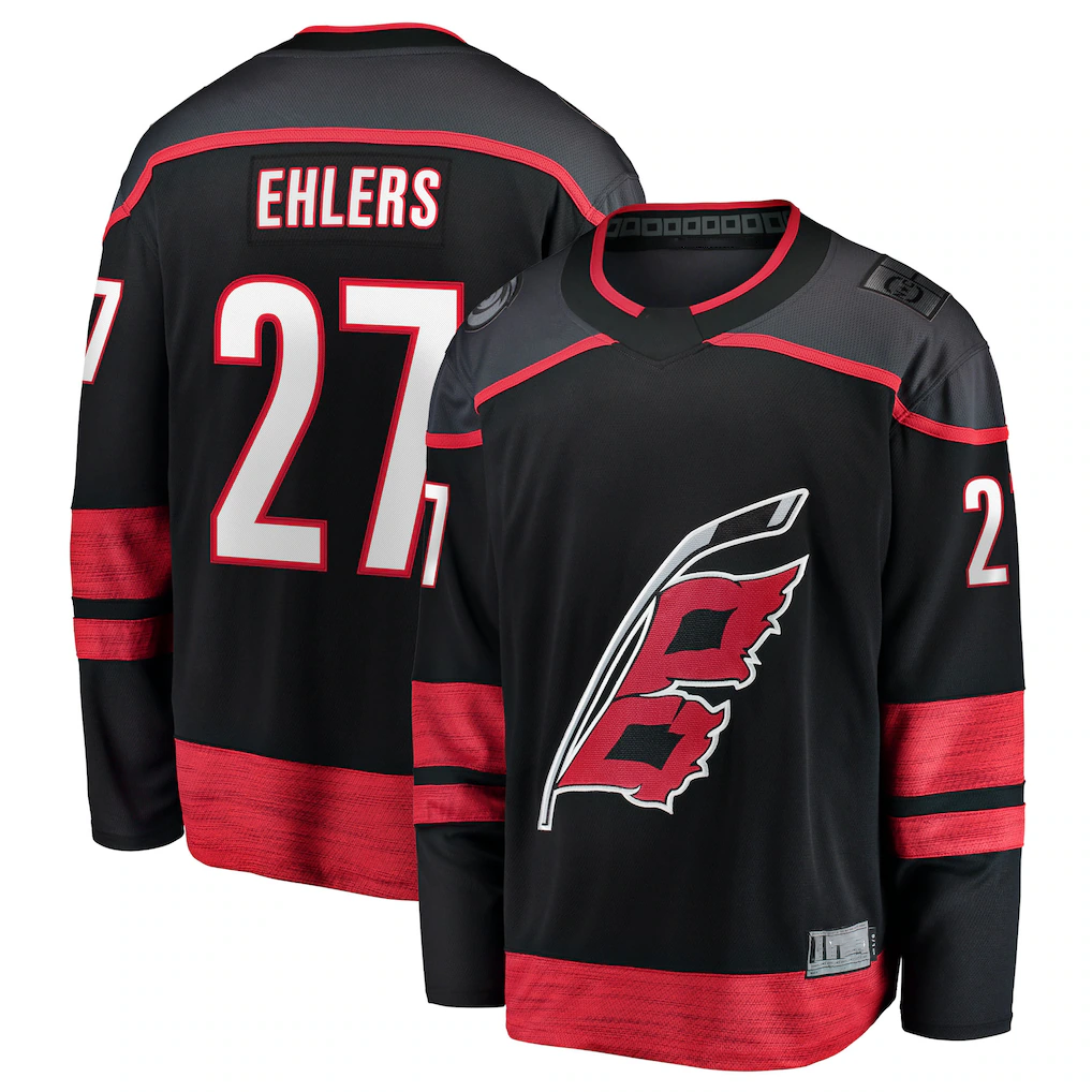 Kdoa C.Hurricanes #27 Nikolaj Ehlers Black Home Breakaway Stitched Jerseys