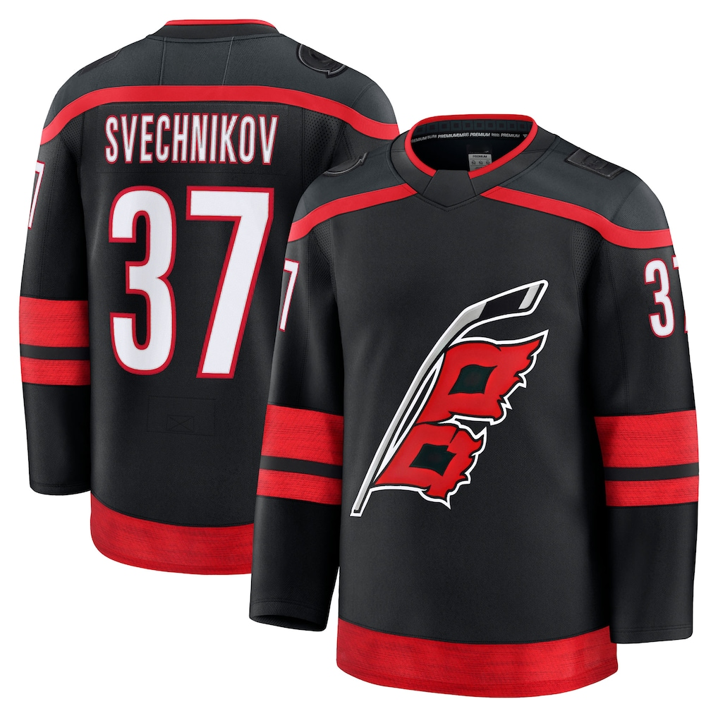 Kdoa C.Hurricanes #37 Andrei Svechnikov Black Home Premium Stitched Jerseys