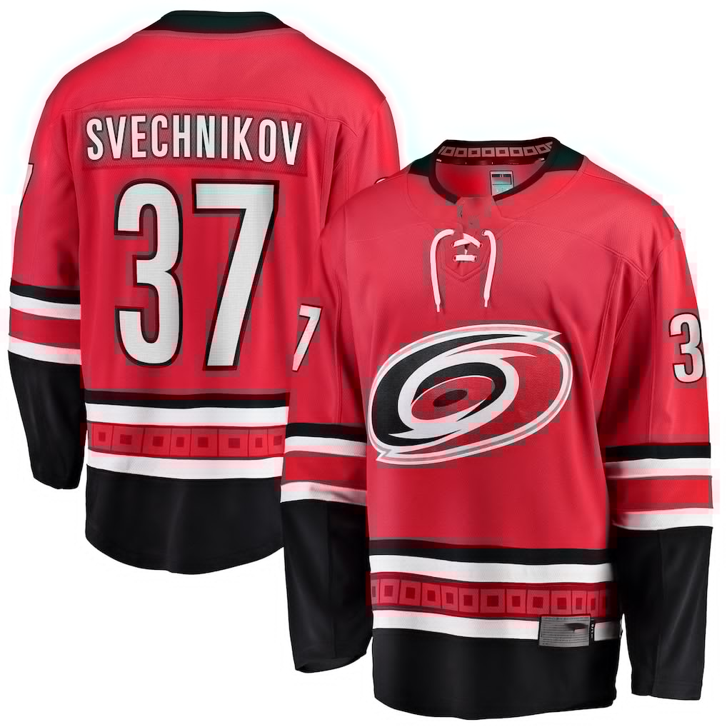 Kdoa C.Hurricanes #37 Andrei Svechnikov Red Alternate Breakaway Player Stitched Jerseys