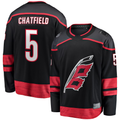 Kdoa C.Hurricanes #5 Jalen Chatfield Black Home Premier Breakaway Player Stitched Jerseys