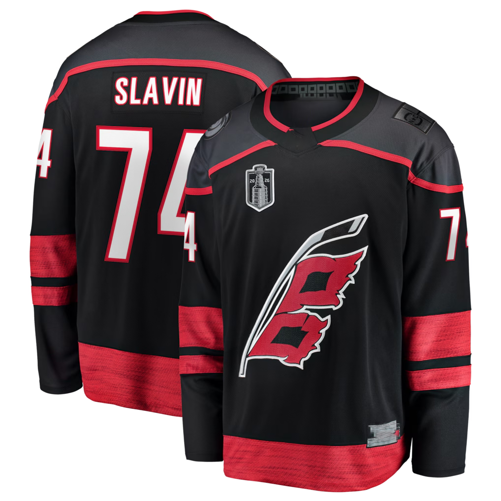Kdoa C.Hurricanes #74 Jaccob Slavin Black 2026 Stanley Cup Final Home Breakaway Stitched Jerseys