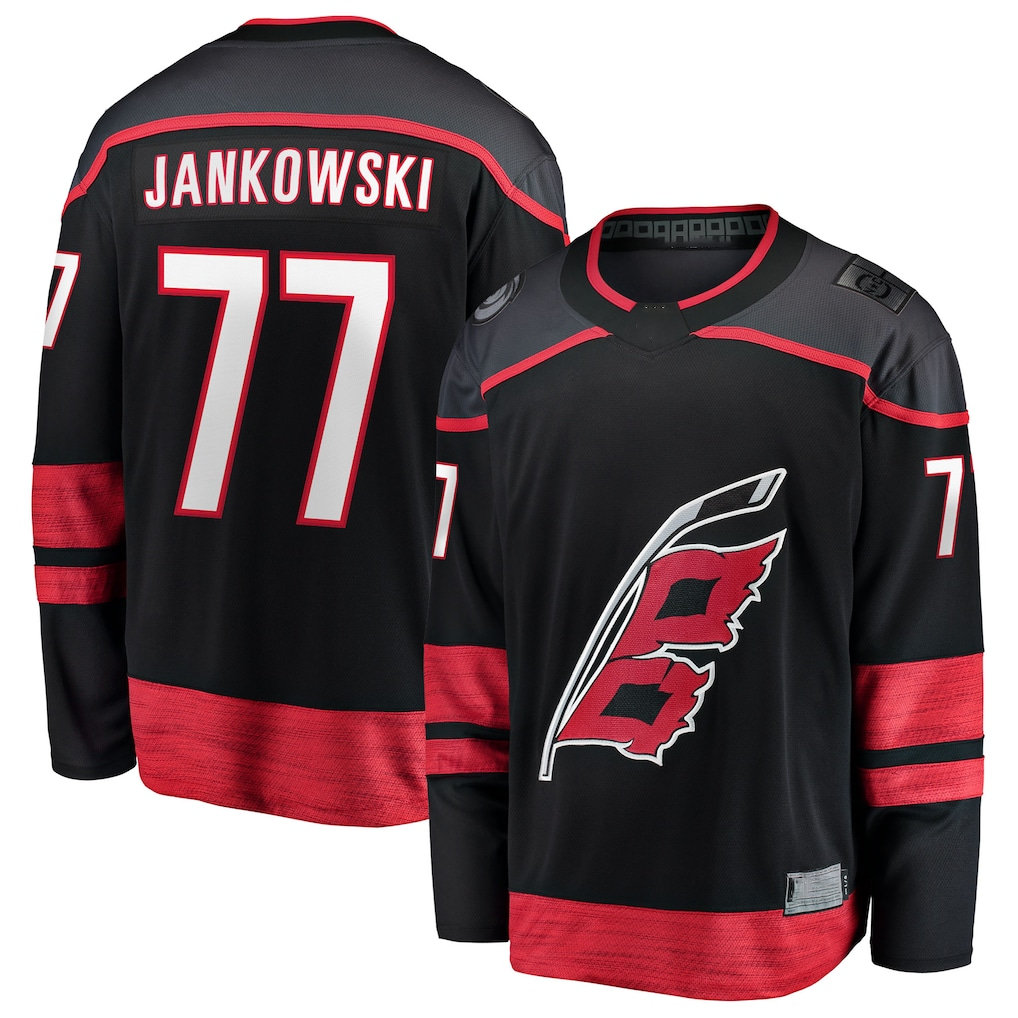 Kdoa C.Hurricanes #77 Mark Jankowski Black Home Breakaway Stitched Jerseys