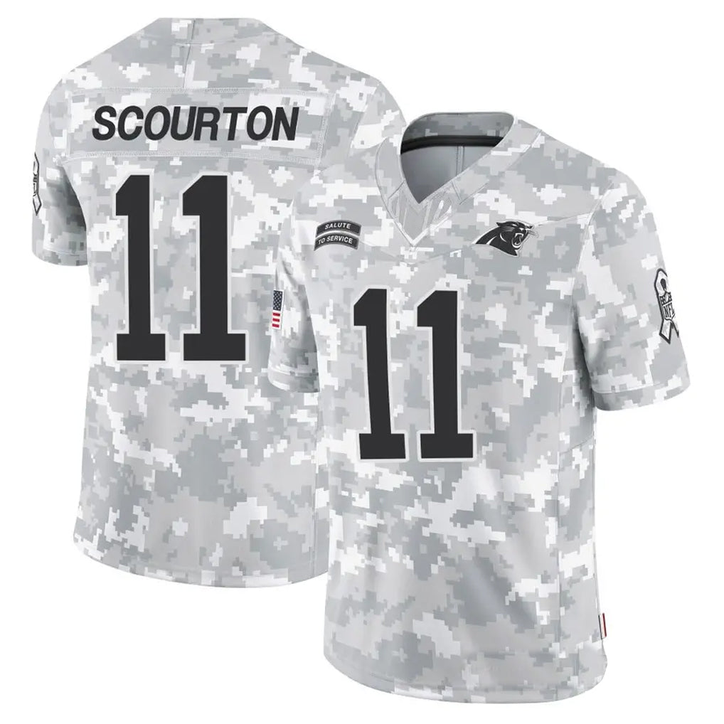 Kdoa C.Panthers #11 Nic Scourton Player Arctic Camo Salute to Service Limited Stitched Jerseys