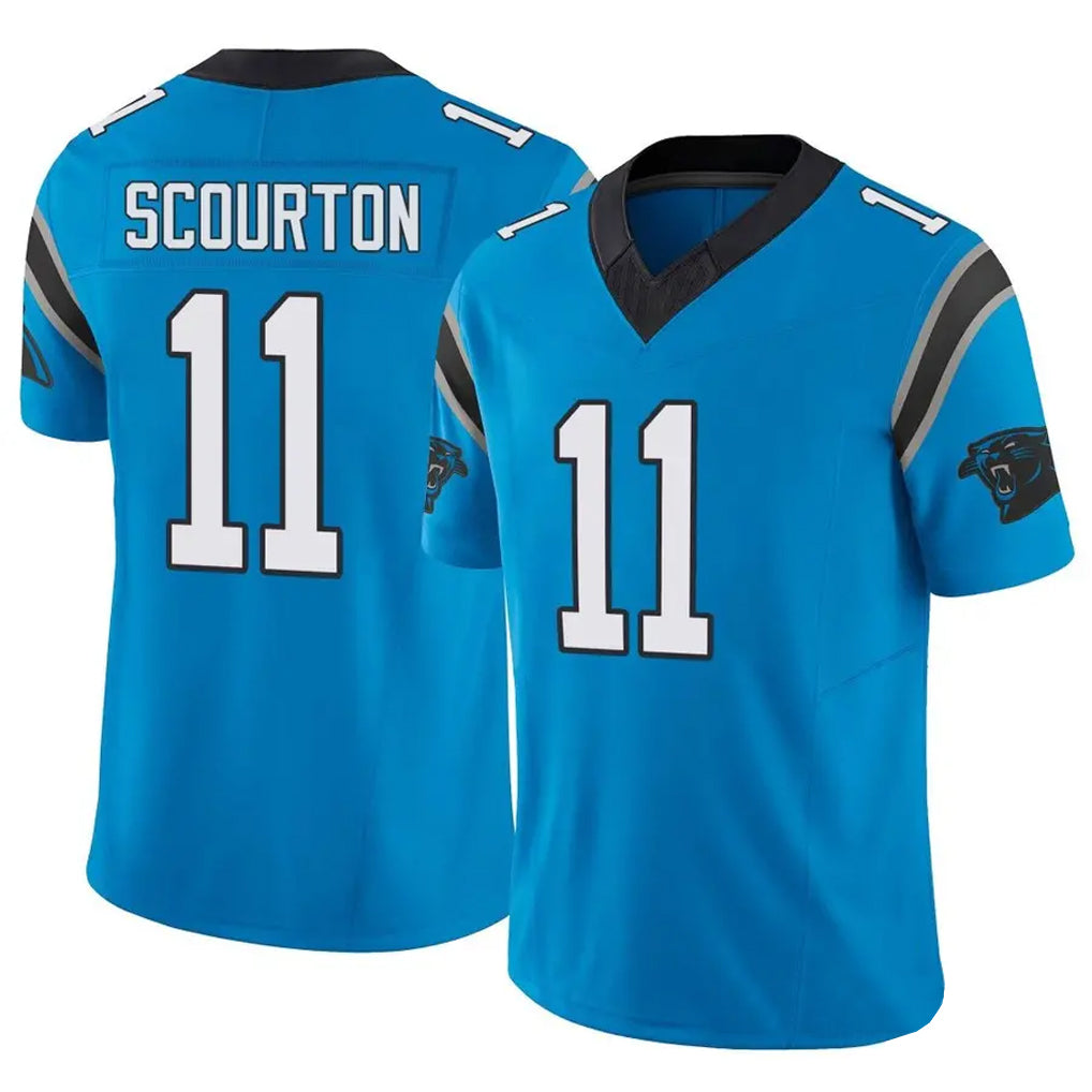 Kdoa C.Panthers #11 Nic Scourton Player Blue Limited Vapor F.U.S.E. Home Game Jerseys