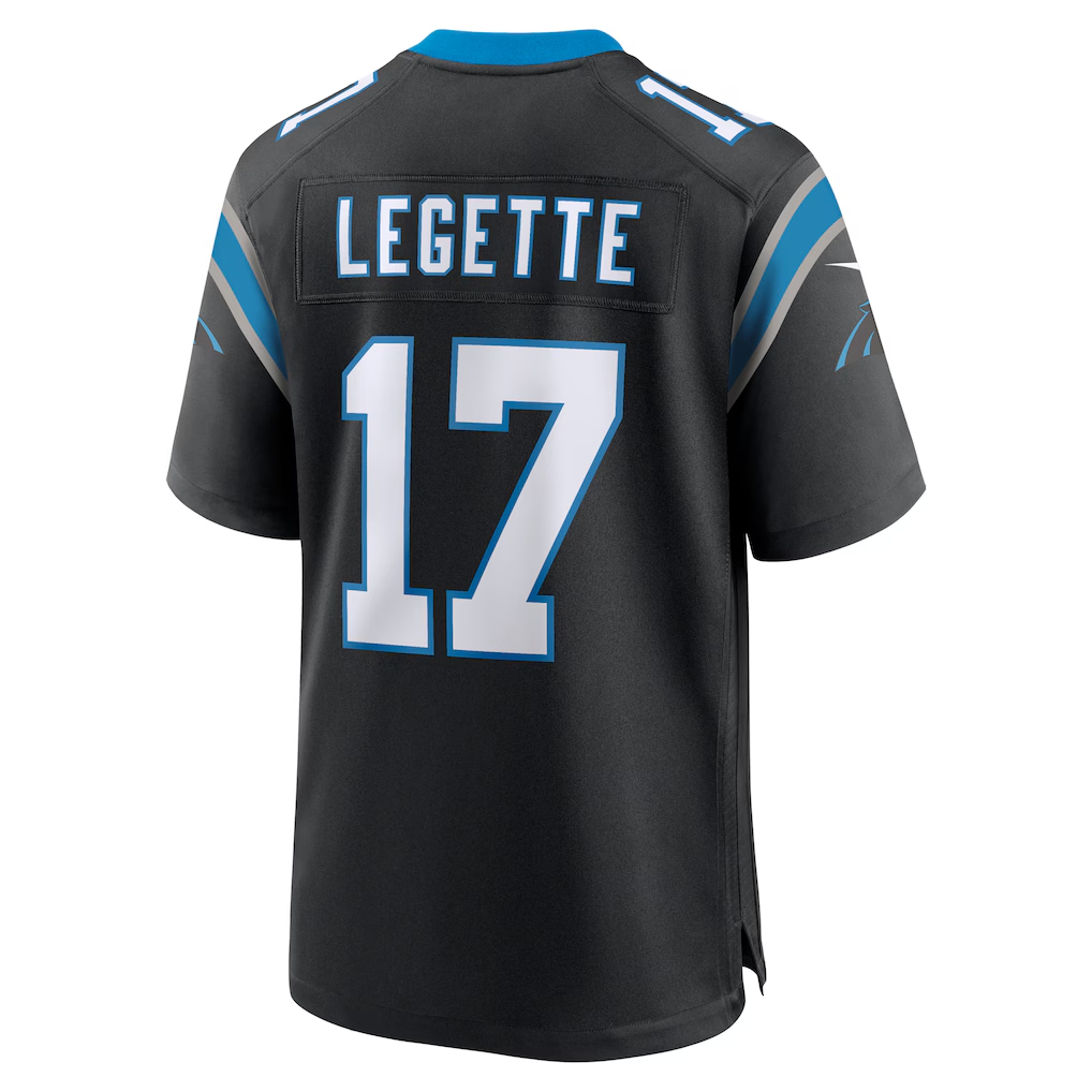 Kdoa C.Panthers #17 Xavier Legette Black Team Game Player Stitched Jerseys