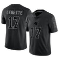 Kdoa C.Panthers #17 Xavier Legette Player Black REFLECTIVE Limited Stitched Jerseys