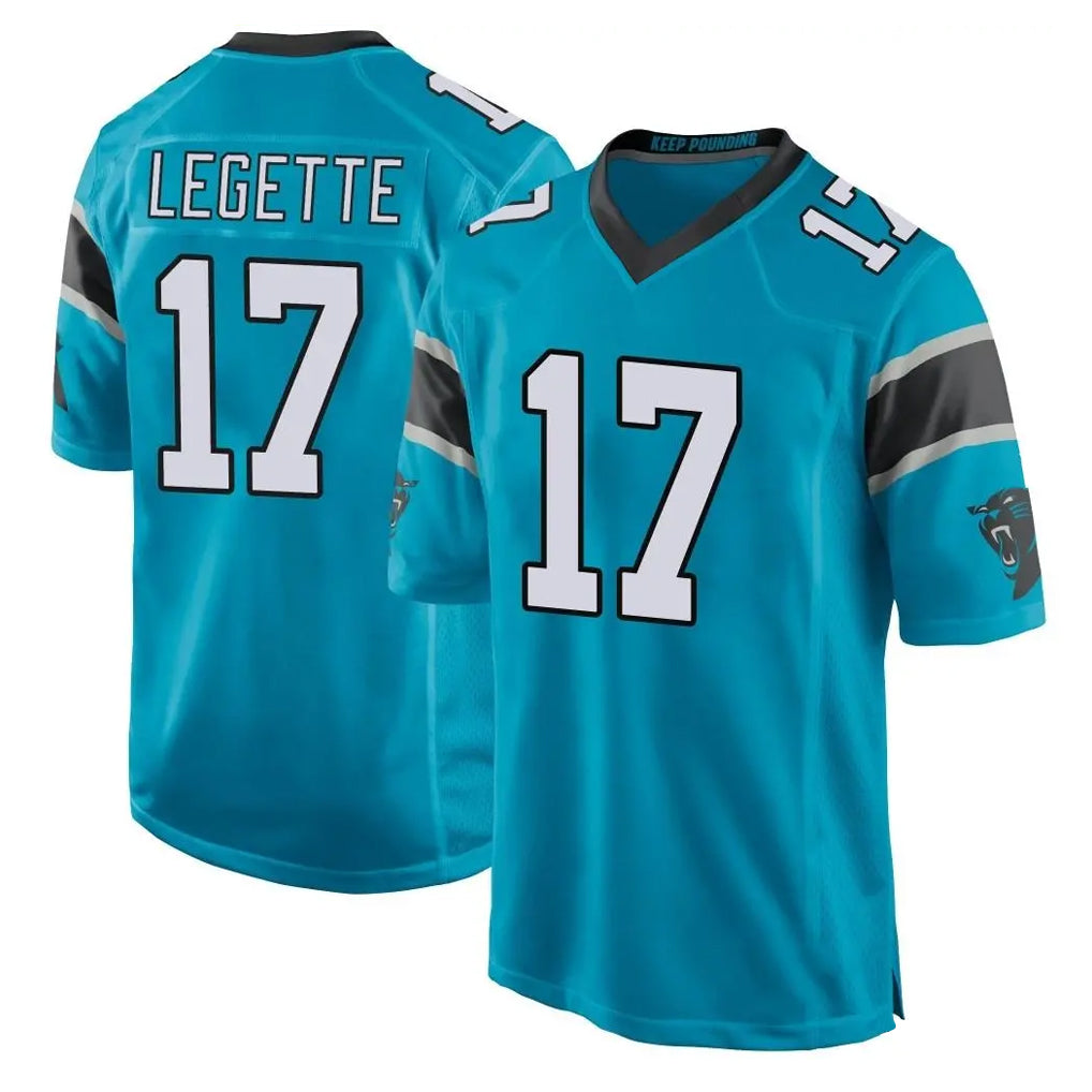 Kdoa C.Panthers #17 Xavier Legette Player Blue Game Stitched Jerseys