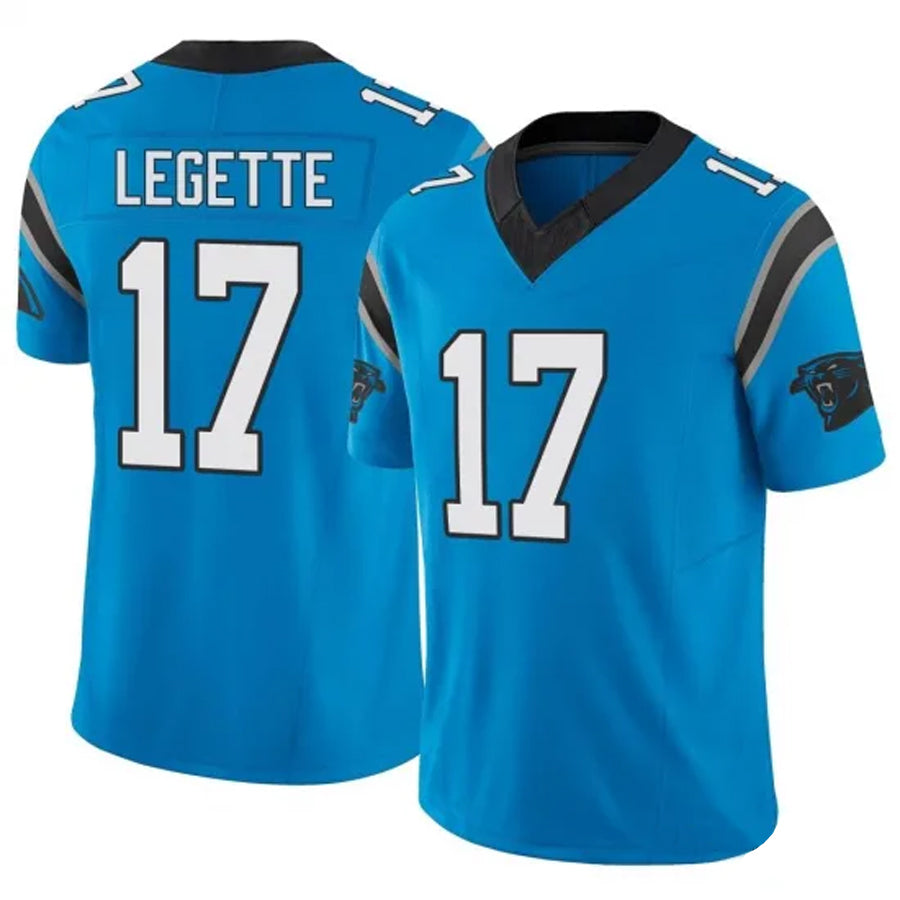 Kdoa C.Panthers #17 Xavier Legette Player Blue Vapor F.U.S.E. Limited Stitched Jerseys
