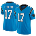 Kdoa C.Panthers #17 Xavier Legette Player Blue Vapor F.U.S.E. Limited Stitched Jerseys
