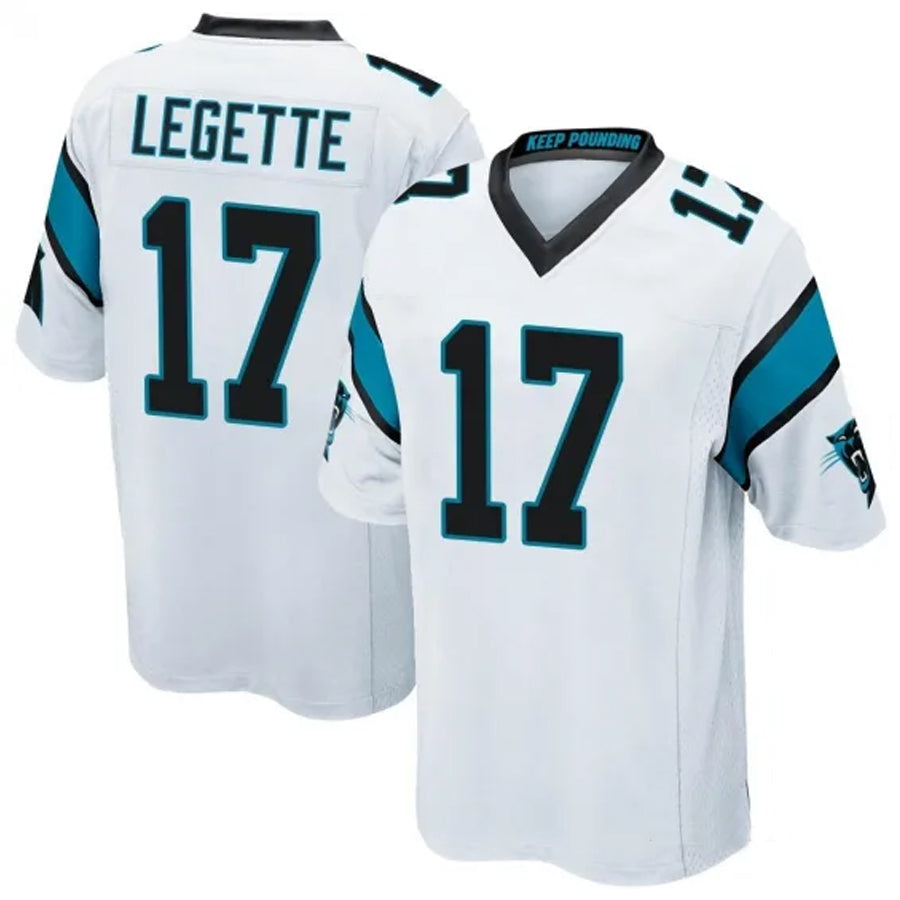Kdoa C.Panthers #17 Xavier Legette Player White Home Game Stitched Jerseys