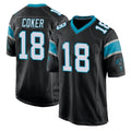 Kdoa C.Panthers #18 Jalen Coker Player Black Game Stitched Jerseys