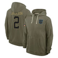 Kdoa C.Panthers #2 Michael Jackson Player Olive Salute to Service Hoodies Game Stitched Jerseys