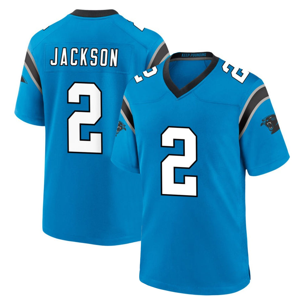 Kdoa C.Panthers #2 Mike Jackson Player Blue Home Game Stitched Jerseys