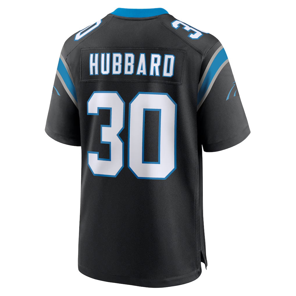 Kdoa C.Panthers #30 Chuba Hubbard Player Black Home Game Stitched Jerseys