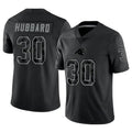 Kdoa C.Panthers #30 Chuba Hubbard Player Black Limited Reflective Stitched Jerseys