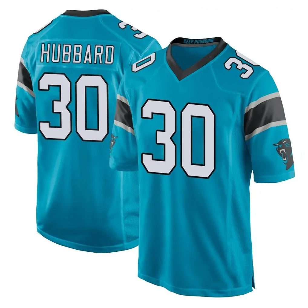 Kdoa C.Panthers #30 Chuba Hubbard Player Blue Game Stitched Jerseys