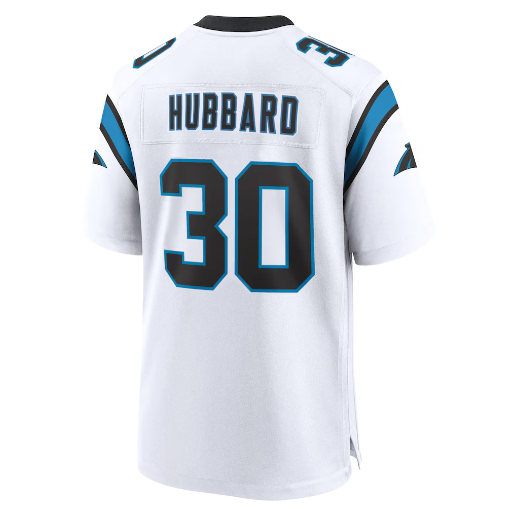 Kdoa C.Panthers #30 Chuba Hubbard Player White Home Game Stitched Jerseys