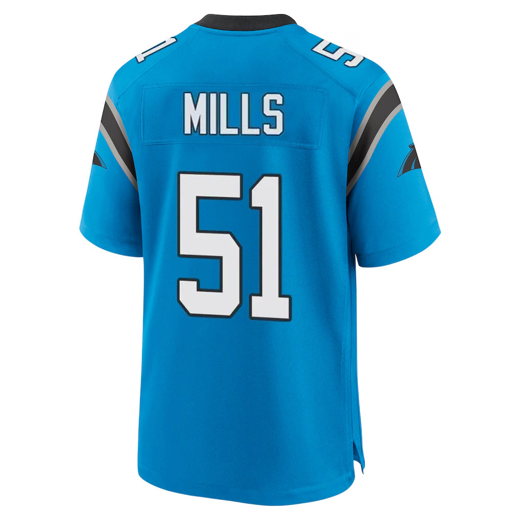 Kdoa C.Panthers #51 Sam Mills Player Blue Home Game Stitched Jerseys