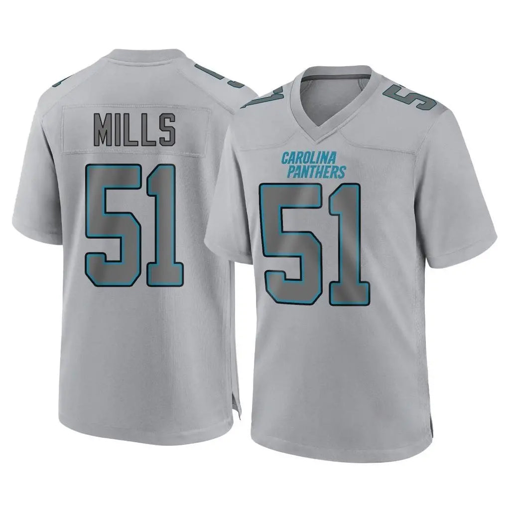 Kdoa C.Panthers #51 Sam Mills Player Gray Atmosphere Fashion Game Stitched Jerseys
