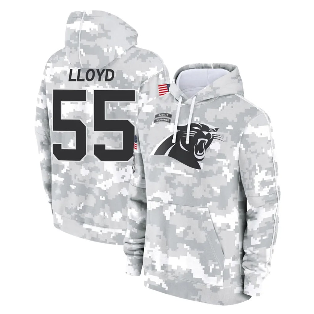 Kdoa C.Panthers #55 Devin Lloyd Player Arctic Camo Salute to Service Pullover Hoodies Limited Game Stitched Jerseys