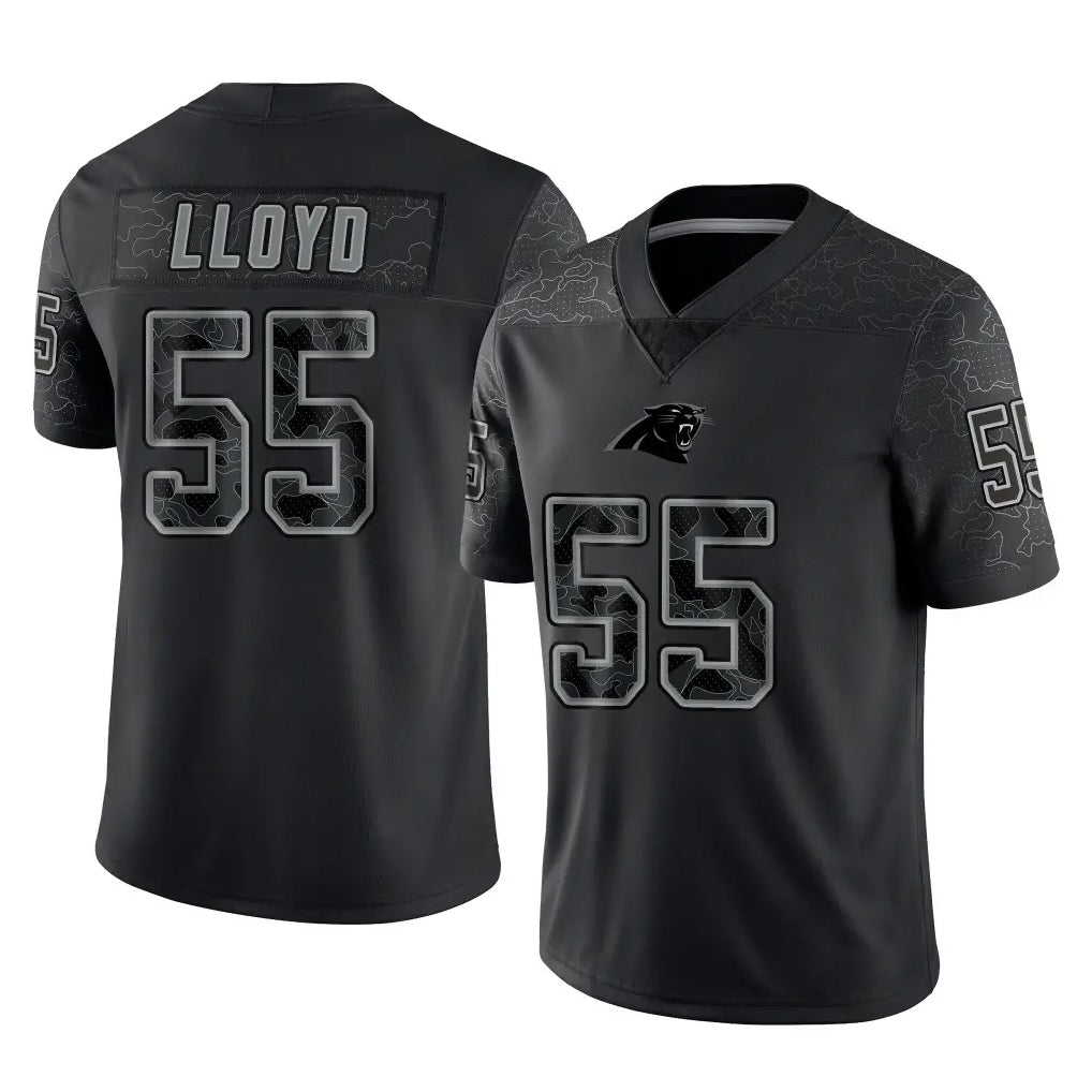Kdoa C.Panthers #55 Devin Lloyd Player Black Limited Reflective Game Stitched Jerseys