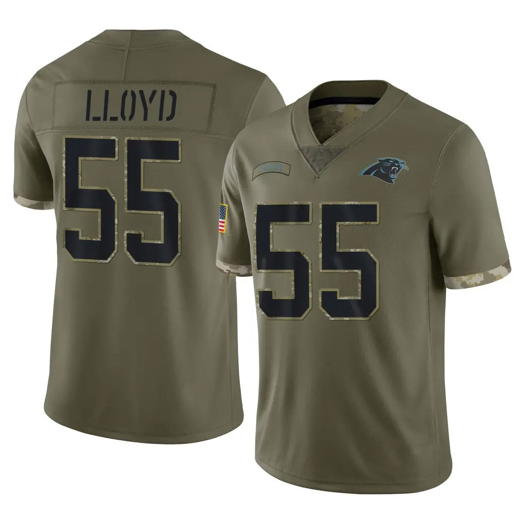 Kdoa C.Panthers #55 Devin Lloyd Player Olive Salute to Service Game Stitched Jerseys