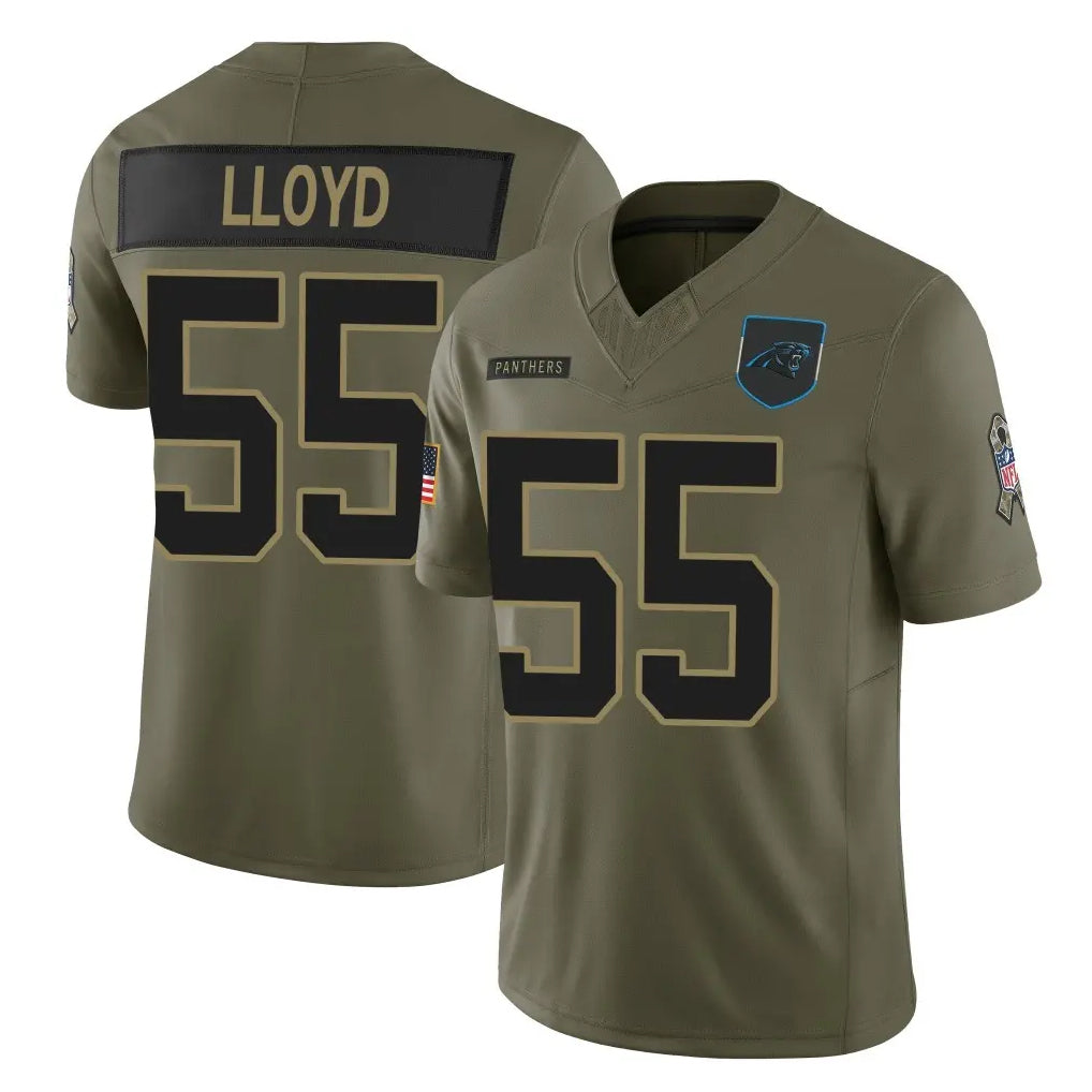 Kdoa C.Panthers #55 Devin Lloyd Player Olive Salute to Service Limited Home Game Stitched Jerseys