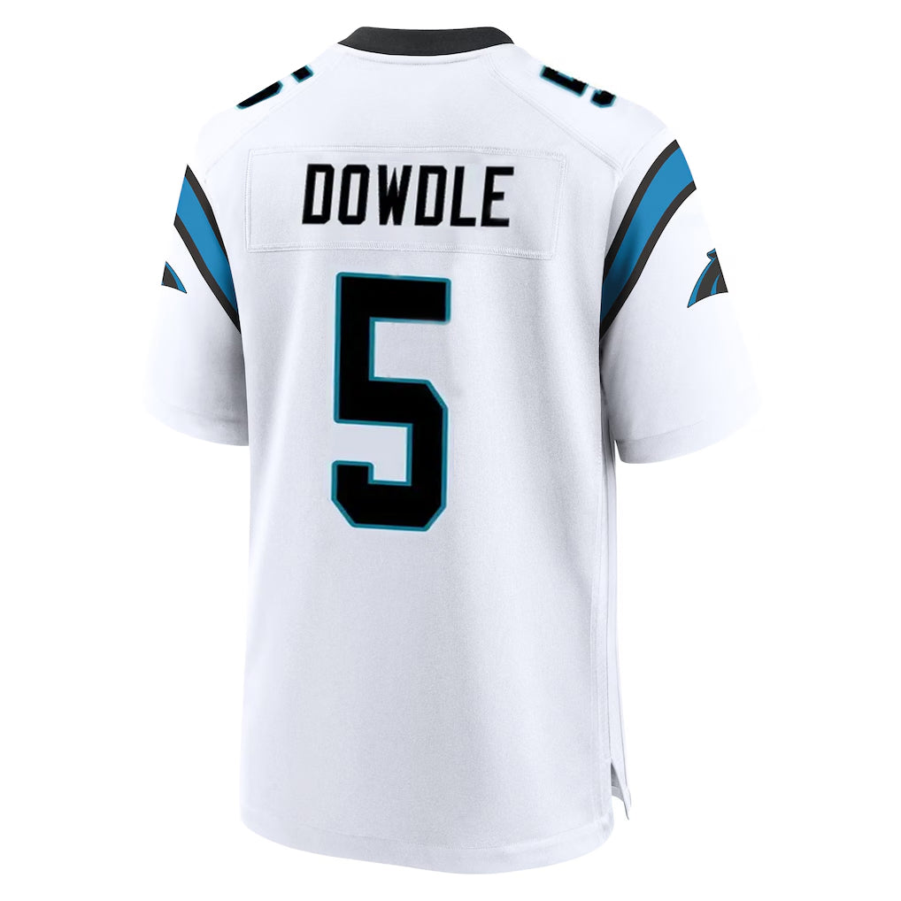 Kdoa C.Panthers #5 Rico Dowdle Player White Home Game Stitched Jerseys