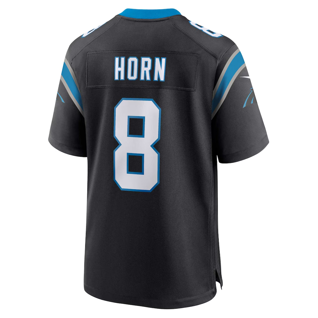 Kdoa C.Panthers #8 Jaycee Horn Black Game Stitched Jerseys