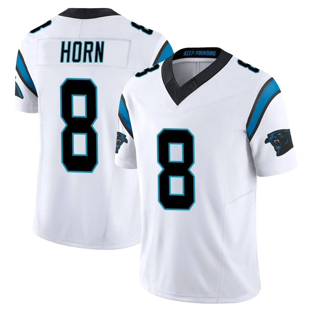 Kdoa C.Panthers #8 Jaycee Horn Player White Vapor F.U.S.E. Limited Home Game Stitched Jerseys