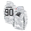 Kdoa C.Panthers #90 Julius Peppers Player Arctic Camo Salute to Service Pullover Hoodies Limited Game Stitched Jerseys