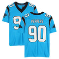 Kdoa C.Panthers #90 Julius Peppers Player Blue Mitchell & Ness Legacy Replica Stitched Jerseys