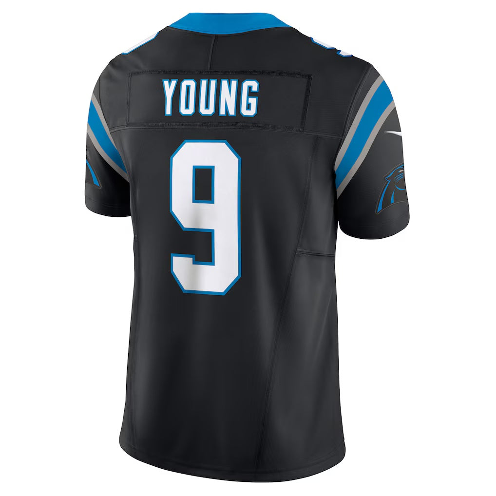 Kdoa C.Panthers #9 Bryce Young Black Vapor F.U.S.E. Limited Stitched Jerseys