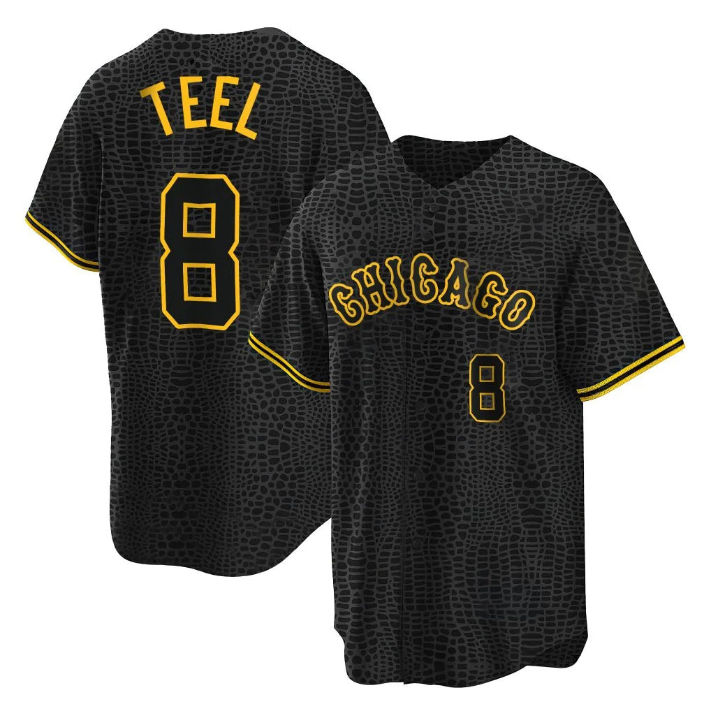 Kdoa C.White Sox #8 Kyle Teel Player Black Snake Skin City Home Game Stitched Jerseys