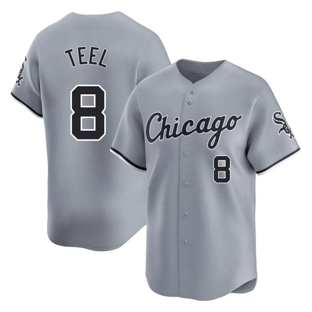 Kdoa C.White Sox #8 Kyle Teel Player Gray Road Limited Home Stitched Jerseys