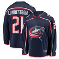 Kdoa CB.Jackets #21 Isac Lundestrom Navy Home Breakaway Jersey