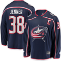 Kdoa CB.Jackets #34 Cole Sillinger Navy Home Breakaway Player Jersey