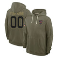 Kdoa Custom A.Cardinals Olive Salute to Service Hoodies Any Name & Numbers Stitched Jerseys