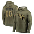 Kdoa Custom A.Cardinals Olive Salute to Service Limited Hoodie Any Name & Numbers Stitched Jerseys