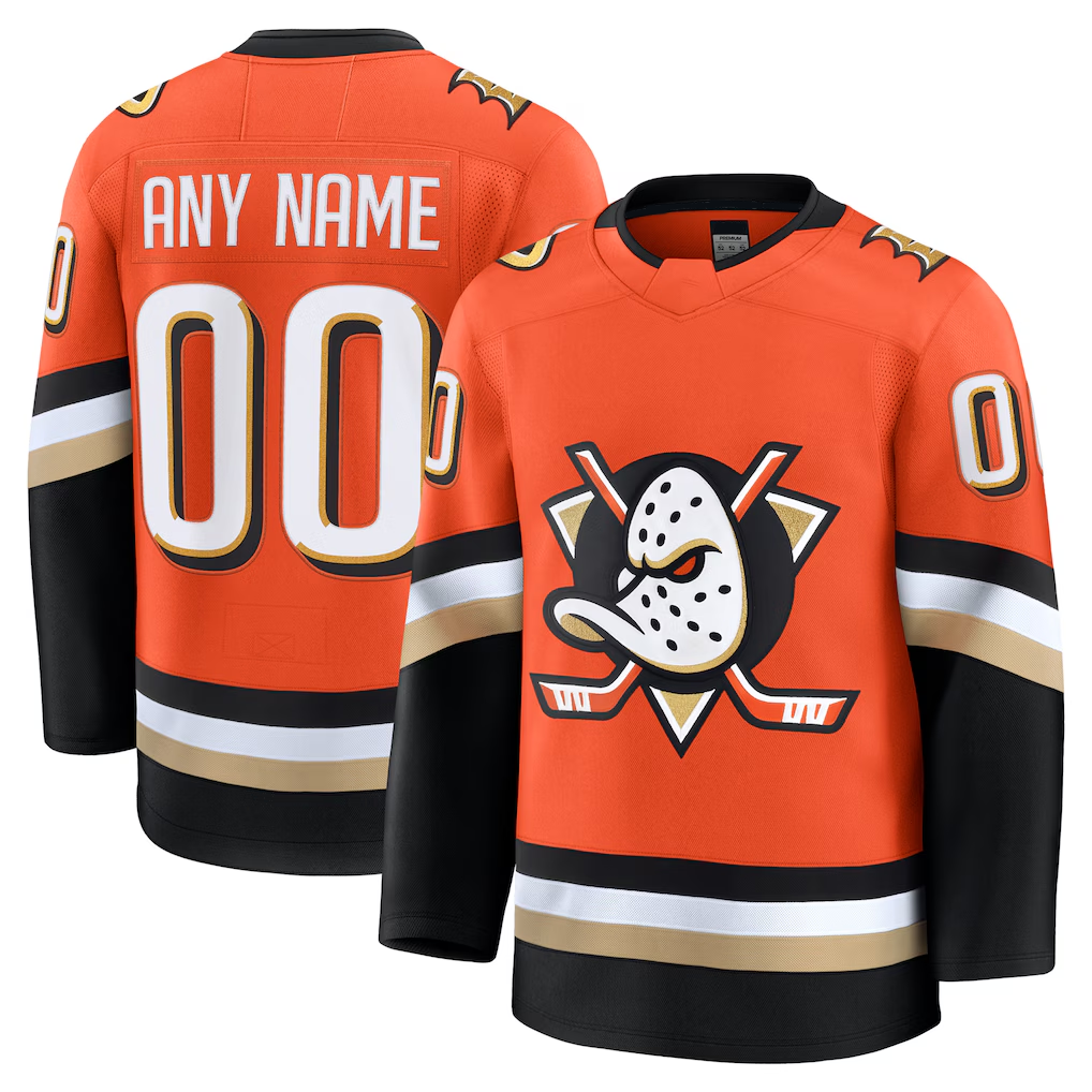 Kdoa Custom A.Ducks Orange Home Authentic Pro Jerseys