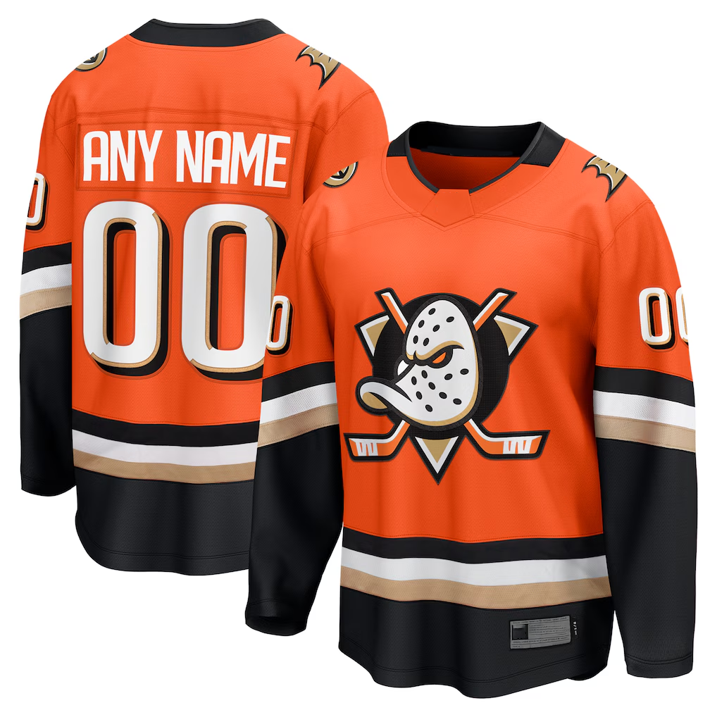 Kdoa Custom A.Ducks Orange Home Breakaway Jerseys