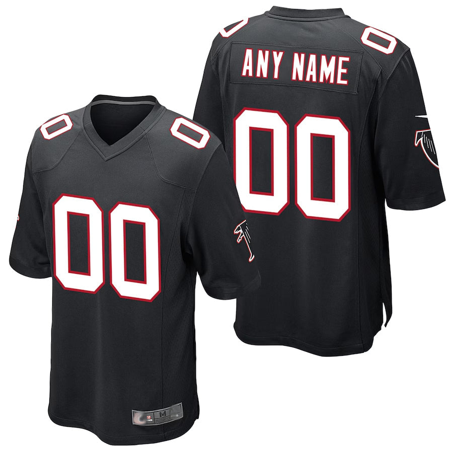 Kdoa Custom A.Falcons Black Alternate Game Stitched Jerseys