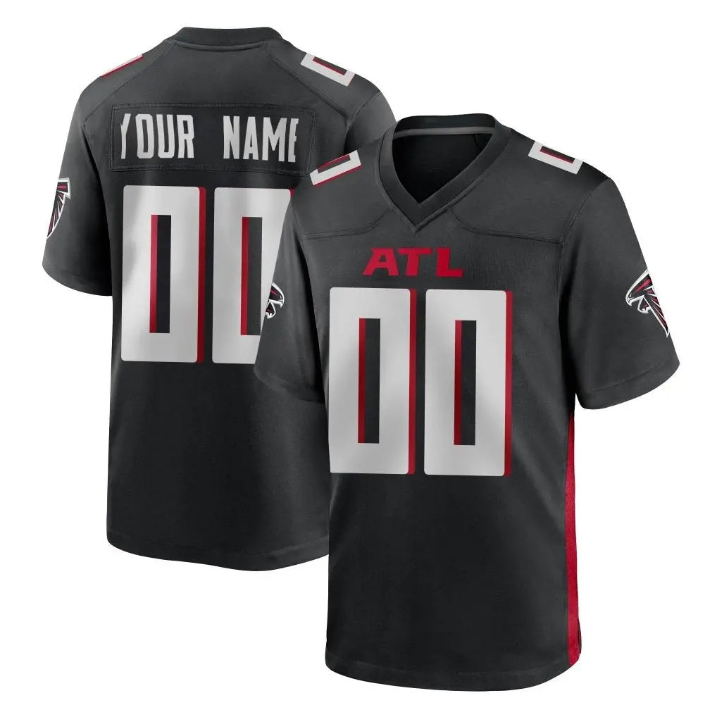 Kdoa Custom A.Falcons Black Home Game Any Name & Numbers Stitched Jerseys