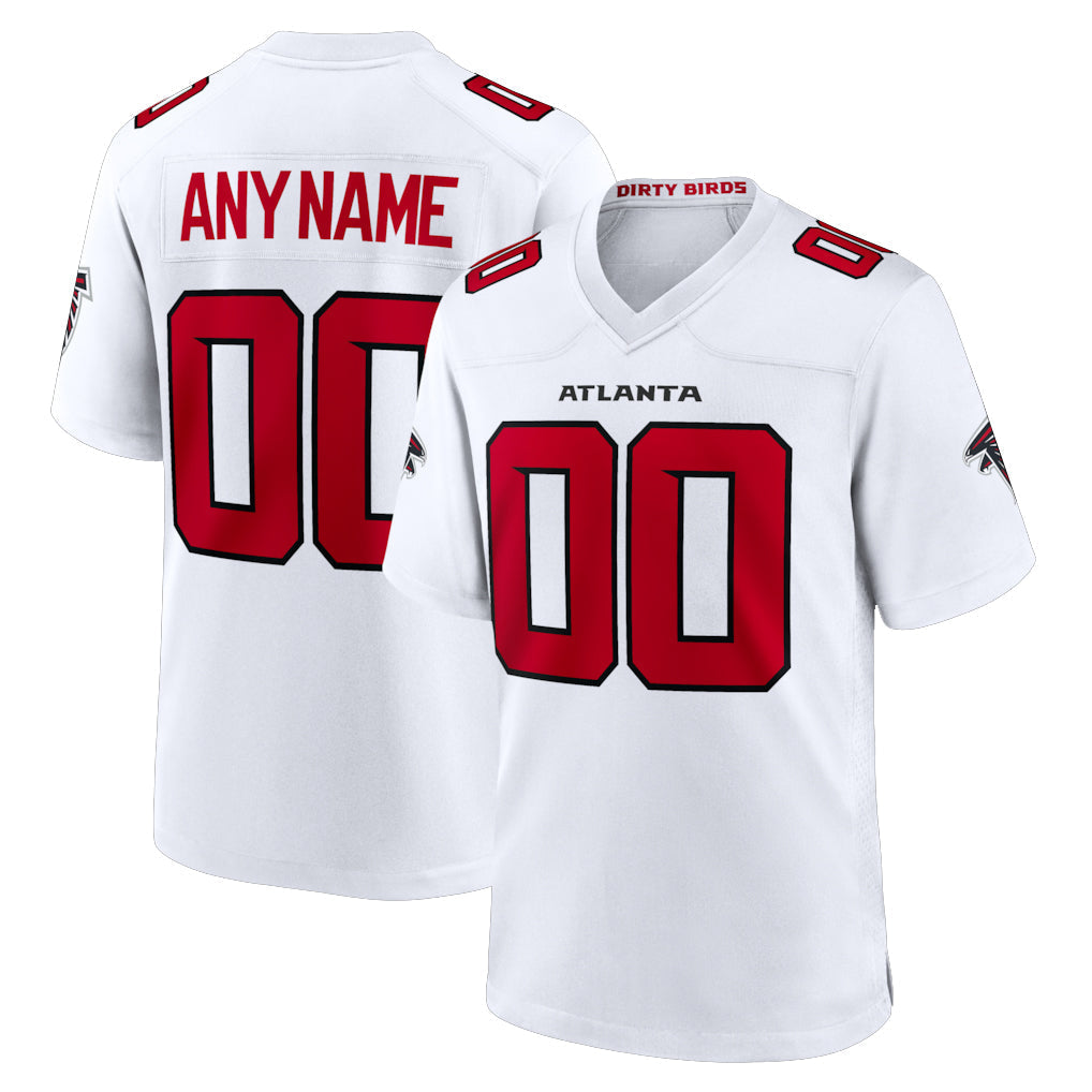 Kdoa Custom A.Falcons White Replica Home Game Any Name & Numbers Stitched Jerseys
