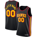 Kdoa Custom A.Hawks  Black Swingman Jerseys - Statement Edition