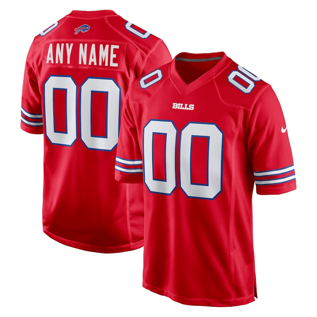 Kdoa Custom B.Bills Red Alternate Game Stitched Jerseys