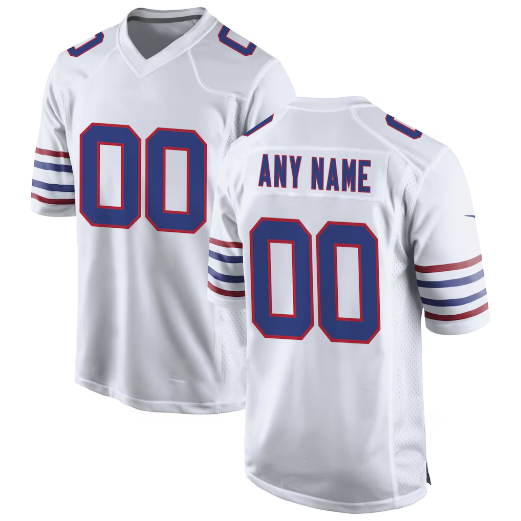 Kdoa Custom B.Bills White Alternate Game Stitched Jerseys