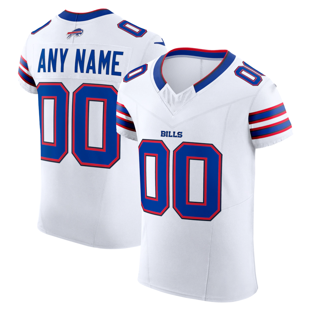 Kdoa Custom B.Bills White Vapor F.U.S.E. Elite Stitched Jerseys