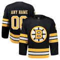 Kdoa Custom B.Bruins Black Home Authentic Pro Stitched Jerseys